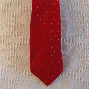 Paco Rabanne Red Blue White Graphic Design Silk Ne